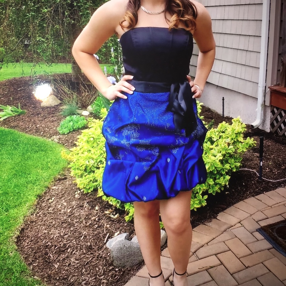 Black & Blue Mini Dress *Prom*